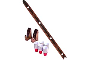 GoPong Das Shotten Ski – Bois rustique pour 4 personnes avec 50 verres à shot en plastique