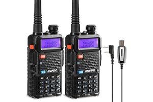 BAOFENG GT-5R Walkie Talkie, Dual Band Radio för 144-146/430-440MHz, Lång Räckvidd med 128 Kanaler, 1800 mAh Batteri, Hörlura