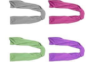 SMALLElectric 4 Packs 40"x 12" Microfiber Cooling Towel, Temperature Regulating, Multicolor, 4 Count, Sports/Workout