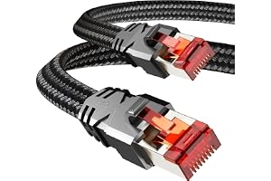 Produktabbildung: Tesmax CAT 8 Lan Kabel 5meter,40Gbps Hochgeschwindigkeits mit RJ45 Stecker | Blitzschnelles 40Gbps 2000MHz，Flü