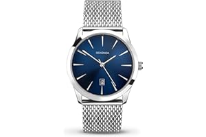 Sekonda Men's Malmo 42mm Quartz Watch with Analogue Display Date Window and Stainless Steel Bracelet 50M Water Resistance