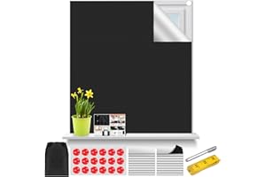MOCOBO Temporary Blackout Blinds, 300x145cm Cut to Size Blinds Stick On Window, No Drill Blinds Curtains for Bedroom Nursery Loft Travel RV Car, Updated accessory VHB acrylic double-sided tape*18 and others