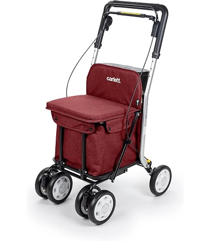 Garmol Einkaufstrolley 66 Liter – Faltbar, Mit Thermotasche (11 L), Violett, Großes Fassungsvermögen
