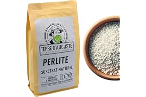 TERRE D'AUGUSTE LA TERRE DU PATRIARCHE DEPUIS 1920 Terre d'Auguste – Perlite pour Plantes et Terrarium 6L – Qualité Supérieure pour Rempotage, Drainage et Aération