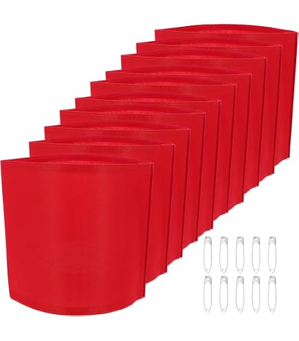 Brassards De Capitaine Réglables - Lot De 10 (5 Rouges + 5 Bleus) - Nylon élastique Avec Autocollant - Pour Football, Rugby, Basket - 5