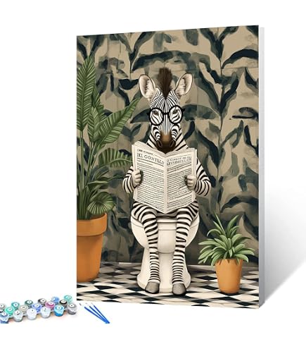 Kit de peinture par numéros pour adultes et débutants - Kit de peinture à l' huile sur