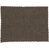 Tissu Tweed Frederick Thomas – Marron Clair/beige à Carreaux Bleus – 100% Laine