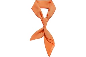 SEAWHISPER Ascot Neck Scarf Women 50s Chiffon Scarves Bandana Ladies 26"x26" 30"x30"