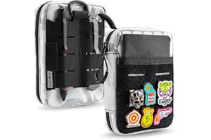 TACTICAL GEEK Block E3.0 Molle Pouch EDC Pouch Tattico compatto Nylon impermeabile 500D CORDURA Multifunzionale EDC Pouch Leggero Molle Pouch Organizer con tasca per cellulare e slot per attrezzi