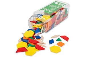 edxeducation Plastic Pattern Blocks | Set of 250 | Early Geometry Skills | Maths Manipulative for Shape Recognition, Symmetry, Patterning and Fractions