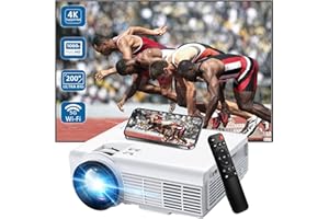 YUANRAN Mini Beamer 4K Heimkino,Full HD Native 1080p Beamer mit 5G WiFi und 5.0 BT,300 ANSI 10000Lux Android Heimkino Video Projektor mit Smartphone/TV Stick/Laptop/HDMI