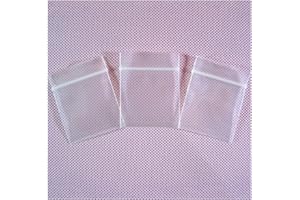 XSY Mini Zip Druckverschlussbeutel 50 Stück äußere Größe 25mm x 30mm Dicke 100 Mikron Plastiktüten Beutel Reißverschluss Wiederverschließbaren Tütchen für Packung