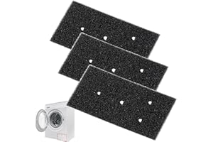 LEUUD 3 Piezas Filtro de Espuma para Secadora Bauknecht Privileg Whirlpool HX 481010716911 y HX HMMR10440, Filtro de Esponja para Secador de Condensación y Bomba de Calor, 230 x 115 x 14 mm