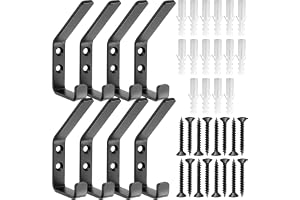 VIVIIHOO 8-pack 12,6 mm akustiska paneler klädkrokar, dubbla beläggningskrokar utan borrning aluminiumlackkrokar för akustiska paneler tillbehör (14–15 mm avstånd)