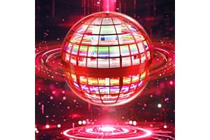 PKBOSS Fliegender Ball Magic Flying Orb Ball,Hand Controlled Hover Schwebender mit LED Licht Flying Spinner Mini Drohne Für Kinder Hover Toy Geschenke für Jungen Mädchen 6-12 Jahre