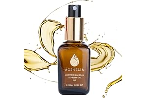 ACEMELIA Aceite de Camelia Bio 100% Natural-30ml-Hidratante y Nutritivo para Rostro,Cabello y Cuerpo-Propiedades Antioxidantes y Rejuvenecedoras-Aceite seco de Absorción inmediata-Extraído en frío en Galicia