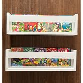Montessori &Ccedil;ocuk Odası Duvar Rafı, 2'li Set, Kitaplık, Beyaz