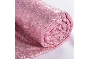 Shinybeauty 0.92 meter Shimmer Sequin Fabric Glitz Sequin materiale per Sequin photo booth Backdrop Sequin tende paillettes tovaglia paillettes runner, Pink Gold, 1 metro