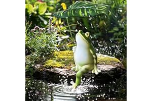 DONGDA Statue de Grenouille Decoration Jardin Exterieur, Figurine Grenouille Résine Étanche, Idee Cadeau pour Balcon Chambre Decoration