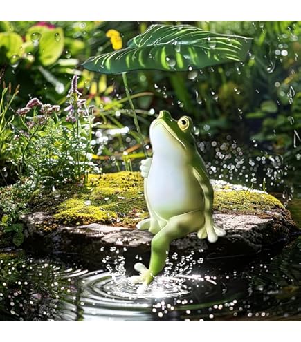 Grenouille verte décorative de tuile de mosaïque dans un jardin