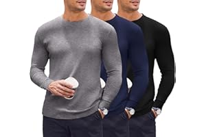 Ekouaer Camiseta Termica Hombre Ligero Camisa Manga Larga,S-3XL