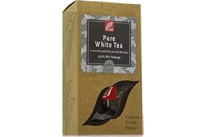 LuLin Teas Pure White Tea Biodegradable Pyramid Teabags, 30 g, 15-Count