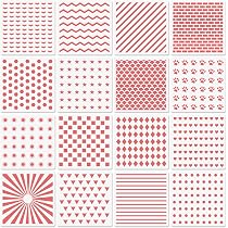 Lot de 16 pochoirs réutilisables en plastique pour glaçage royal, biscuits, biscuits au sucre, biscuits avec étoile, cœur, patte de chien, pour aérographe, pâtisserie, dessin, bricolage, décoration