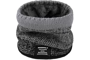 Baynetin Hiver Écharpe Cache-Cou Écharpe Homme Chauffant Écharpe Femme -Vent Ski Élastique Épais Doux maille Doublure Polaire Neck Warmer