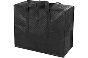 Zuvo Large Handy Storage Bag with Web Handle, Waterproof 600D Oxford Fabric Jumbo Bag 60L | Strong Reusable Bags Perfect for Under bed Storage, Blankets, Duvet, Laundry, Shopping, Moving (1)