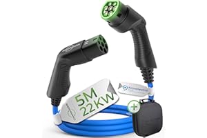 ‎GREENEWABLE Greenewable Elektroauto Ladekabel Typ 2 5m 32a für Wallbox 22KW Adapter Elektro Auto 3 Phasig Ladestation (22kW-Blau1-5m)