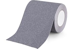 OQingluan Anti Slip Tape, 15cm*10m in*33 ft, Anti Slip Safety Grip Tape for Stairs, Non Skid Strip Tape, Strong Traction Grip Tape, for Indoor and Outdoor Stairs, Waterproof, Grey