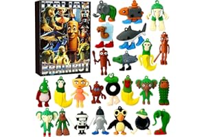 PIPIHOME Brainrot Toys, 24pcs Italian Brainrot Action Figures Set, Tung Tung Tung Sahur Figures, Funny Collectible Brain Rot Toys for Kids & Adults, Creative Desk Decorations Gifts for Fans Colleagues Friends