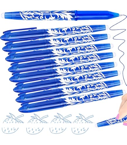 XCDMJ Radierbare Kugelschreiber 8er Set - 0.5mm Blaue Gelstifte Löschbar