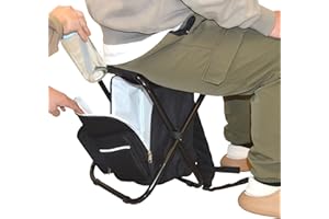 TOMALITHIC Chaise Portative de Sac à Dos,chaise de sac à dos,avec Sac Isotherme en Tissu,Pliant,Transportable,Tissu Oxford 600D PVC＋Tuyau en Acier 19*0.8MM,pour Les Activités de Randonnée en Plein Air-52x36x5cm