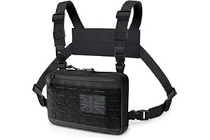 WYNEX Tactical Chest Rig Bag of Laser Cut Design, Molle Chest Pouch Utility Recon Kit Bags Tactical Chest Pack Bag