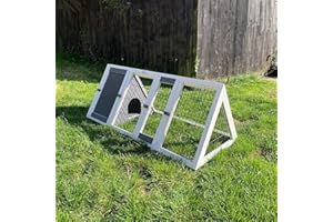 Bunny Business Pet Supplies Apex Run with Enclosure Rabbit/Guinea Run Hutch Hutches, 4ft Triangular Runs (GREY-HVY)