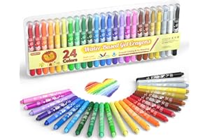 Shuttle Art Set di pastelli in gel per bambini, atossici, per colorare bambini, 24 colori, effetto pastello-acquerello, ideali per carta
