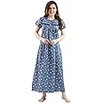 AV2 Women's Cotton Floral Maxi Nighty