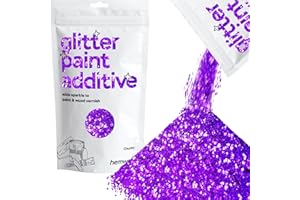 Hemway brillo púrpura pintura Aditivo Chunky 1/40" de 0,6 mm para emulsión pinturas al agua - Interior y exterior pared, de techo, de madera, barniz, mate, brillante, satén, seda - 100 g / 3,5 oz