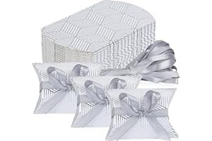 TsunNee Pudełko prezentowe z papieru na poduszkę pudełko na cukierki, poduszka pudełka na upominki ślubne pudełko na prezent imprezowy, pudełko na poduszkę na Święto Dziękczynienia Boże Narodzenie