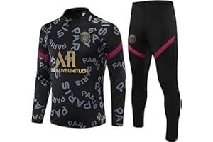 Kobzio chándal fútbol PSG hombre, equipacion futbol hombre chandal PSG 2023/2024 entrenamiento de fútbol para adultos Paris, adecuada para hombres y mujeres en primavera y otoño