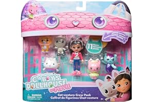 DREAMWORKS GABBY'S DOLLHOUSE Gabby's Dollhouse: The Movie, Cat-venture Crew Pack, 11-Piece Toy Figure Set with Accessories, Kids Toys for Girls & Boys Ages 3 and Up