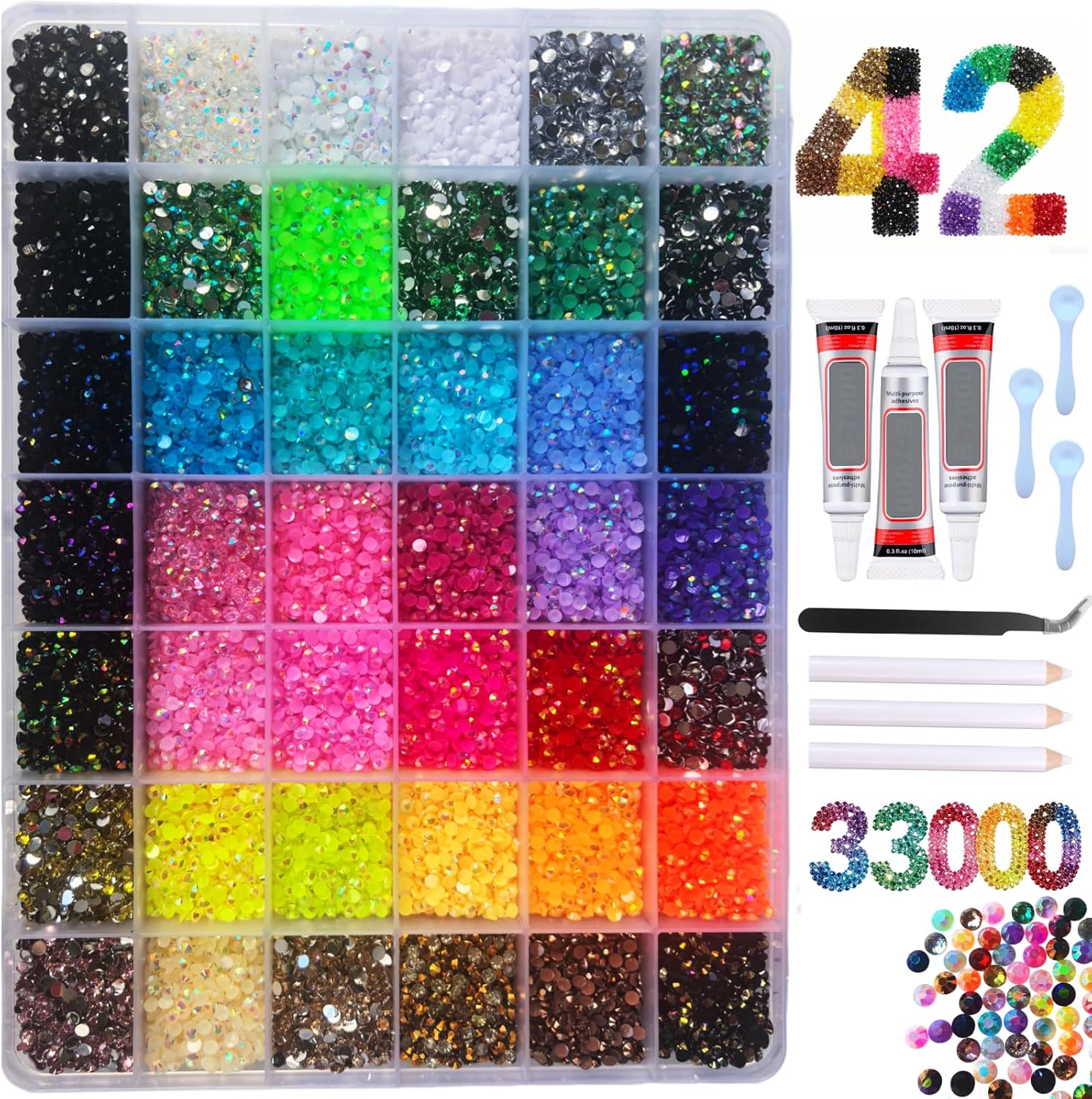 Avis d'Expert & Test Approfondi : Bedazzling Kit 33000 Pierres 42 Couleurs Stra (Sélection)