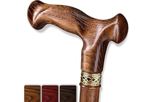 Asterom Walking Stick - Ergonomic, Handmade - Cool Walking Sticks for Men & Women, Stylish Wooden Walking Cane