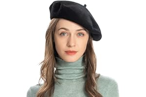 ZLYC Wool Beret Hat Classic Solid Color French for Women