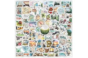PNGIF Reisen im Freien Sticker Set 100 Stück, Wasserfeste Klein Camping Aufkleber für Koffer Scrapbook Skateboard Laptop Motorrad Snowboard Gepäck Graffiti Sticker für Jugendliche Erwachsene