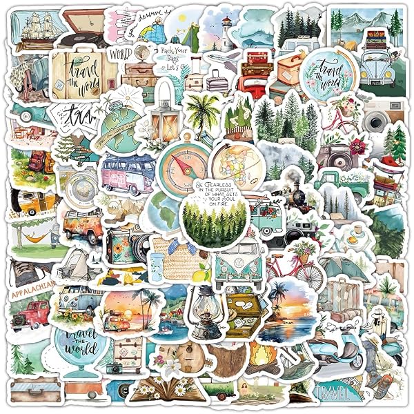 Häuser Sticker Set – Journal Sticker Mit Gebäuden, Straßen & Landschaften, Bunt