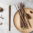 DRAVINA Bamboo Chopsticks Set of 2 (24cm) - Reusable, BPA-Free, Odorless & Heat Resistant | Dishwasher Safe Solid Bamboo Chopsticks, Non-Slip| Ideal for Sushi Making Kit & Gift Set