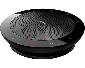 Jabra Speak 510 MS USB & Bluetooth Conference Speakerphone | Microsoft Teams & Skype Certified | Portable Speakerphone for Meetings | 360° Omni-Direct