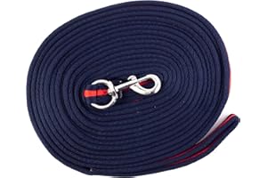 Gee Tac - Corda morbida per fune/Lunge Line, 8 m, colore: Navy/Rosso